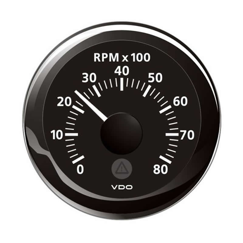 VDO ViewLine Tachometer 8.000 RPM Black 52mm